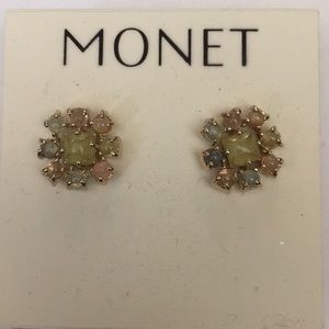 Monet multi-colored stone earrings